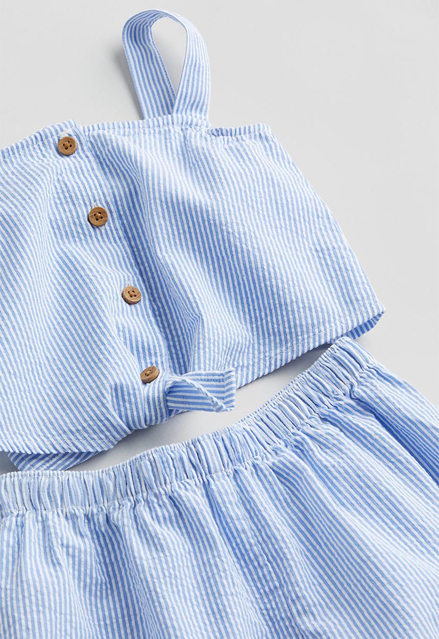 H&M - 2-Piece set - light blue & striped
