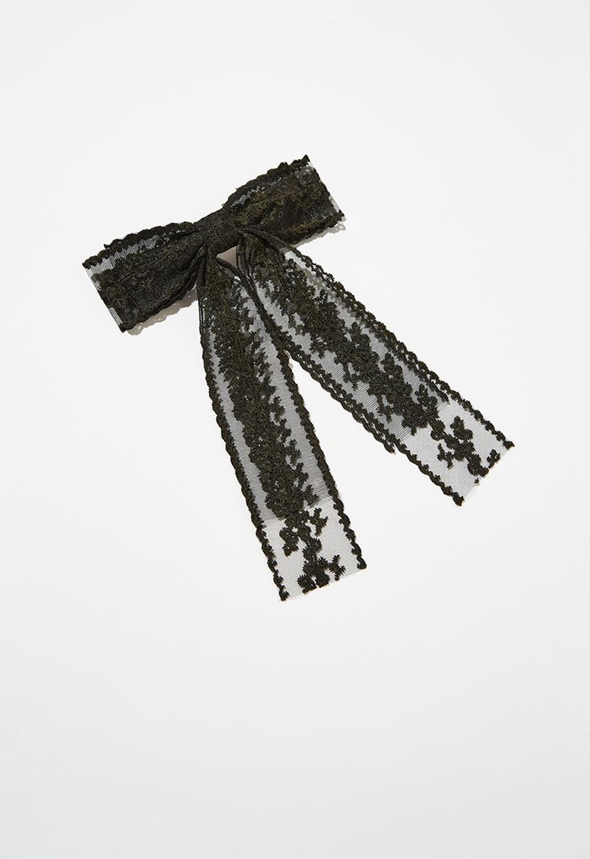 Rubi - Tilly hair bow - black lace
