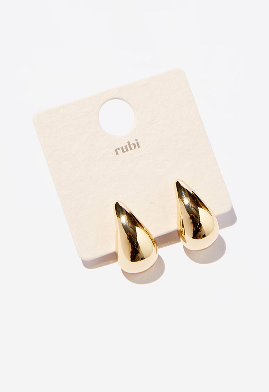Rubi - Small charm earring - up gold waterdrop