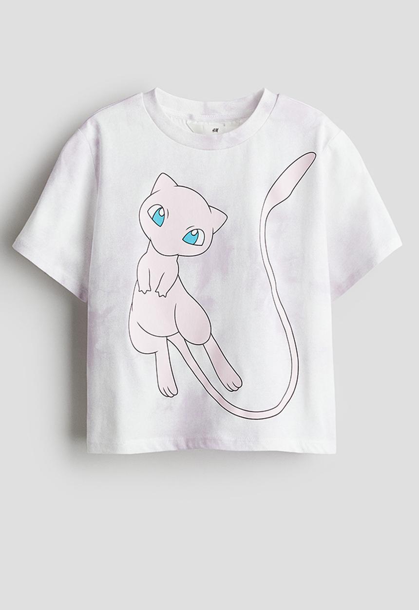 H&M - Printed t-shirt - light purple & pokémon