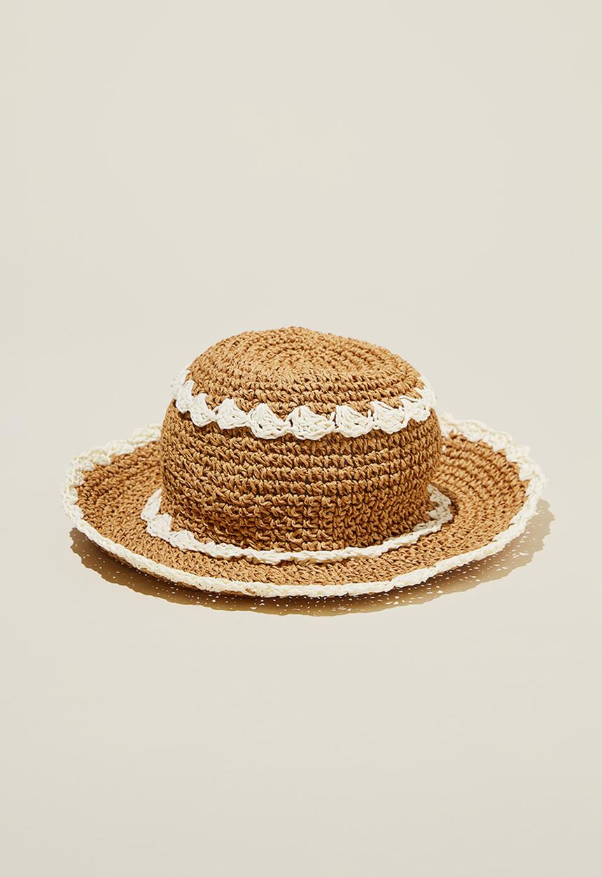 Rubi - Emme straw bucket hat - natural