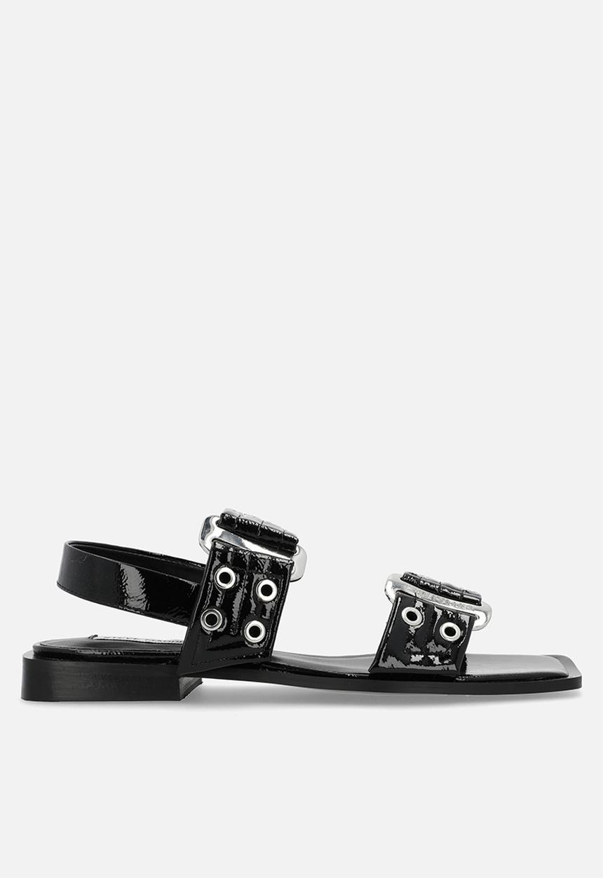 Steve Madden - Saria ankle strap sandal - blk patent