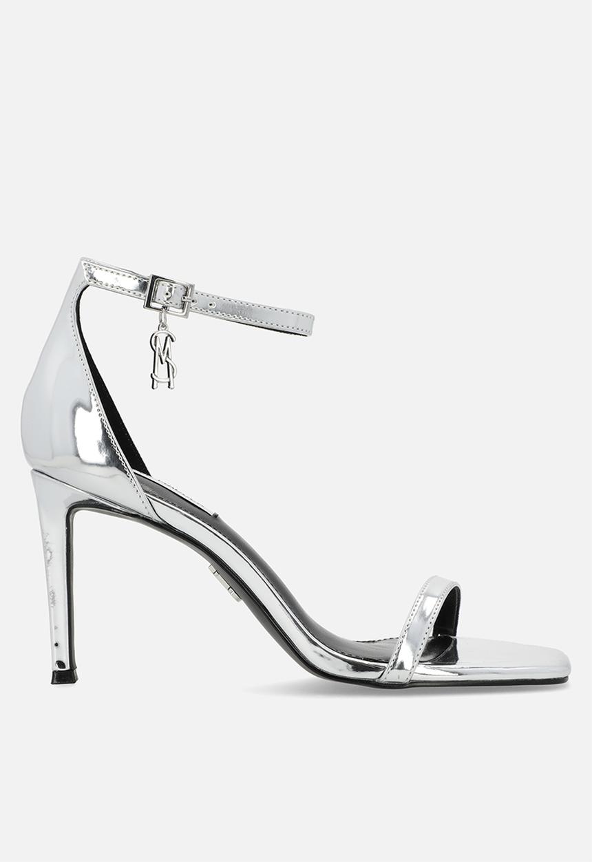 Steve Madden - Pivotal leather barely there heel - silver