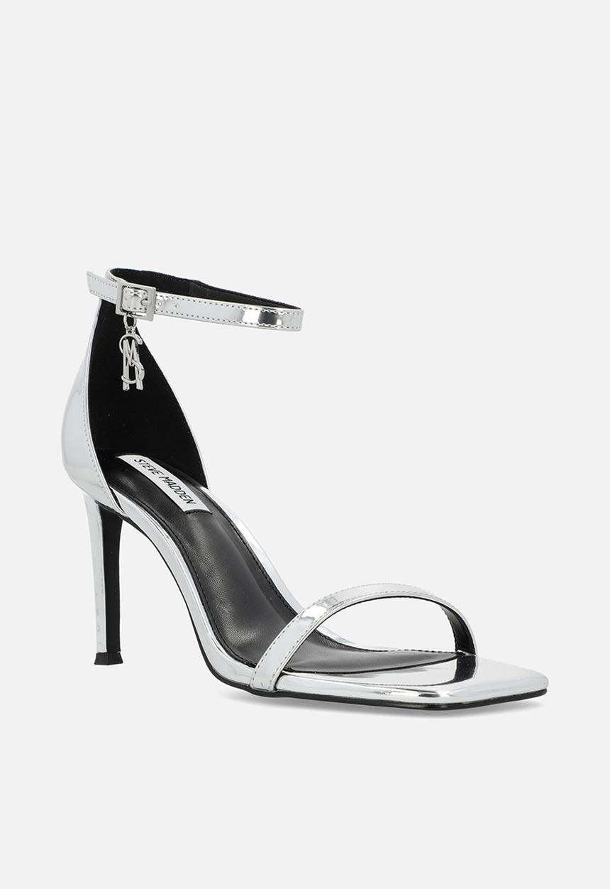 Steve Madden - Pivotal leather barely there heel - silver