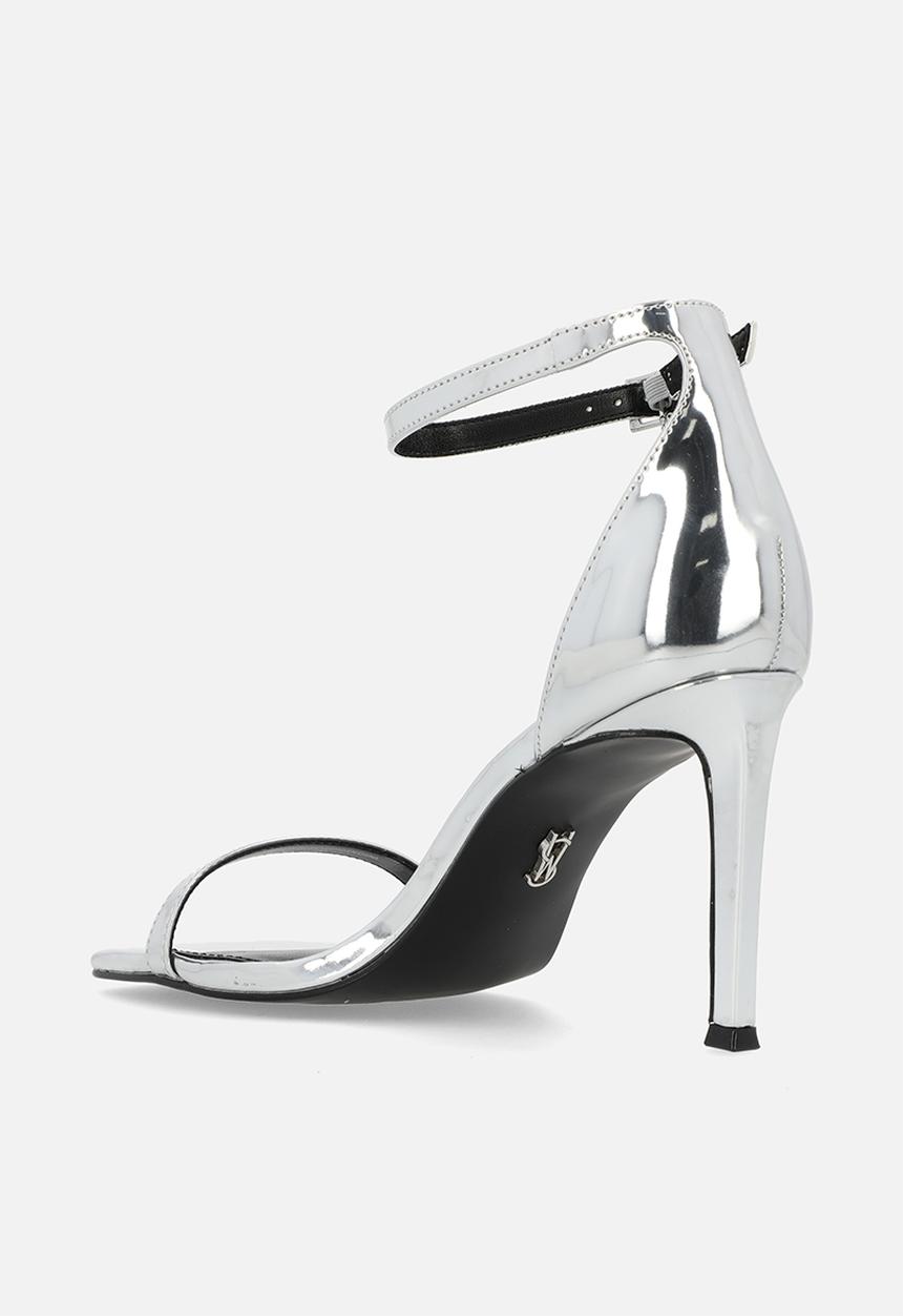 Steve Madden - Pivotal leather barely there heel - silver
