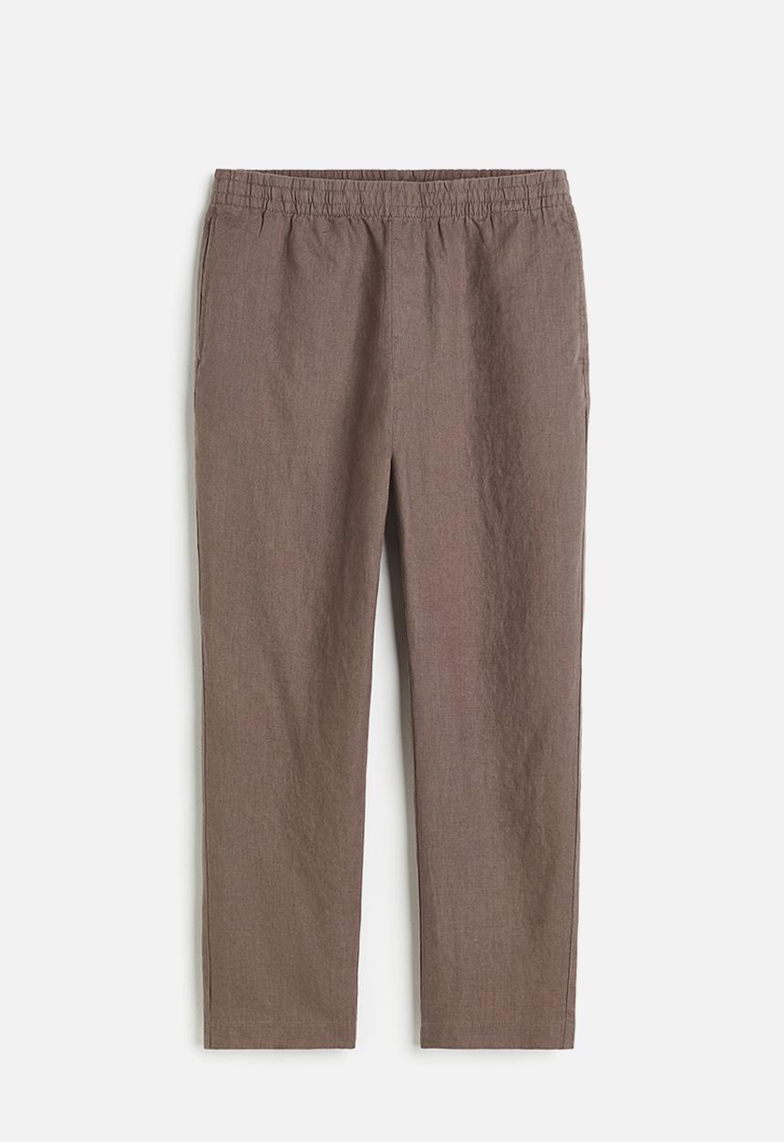 H&M - Regular fit linen trousers - dark beige