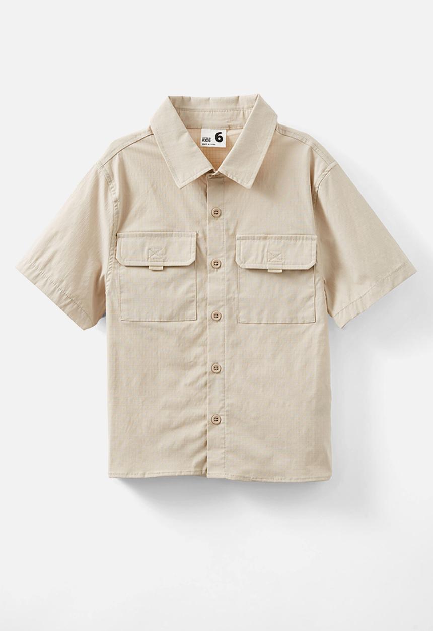 Cotton On - Russell short sleeve shirt - rainy day