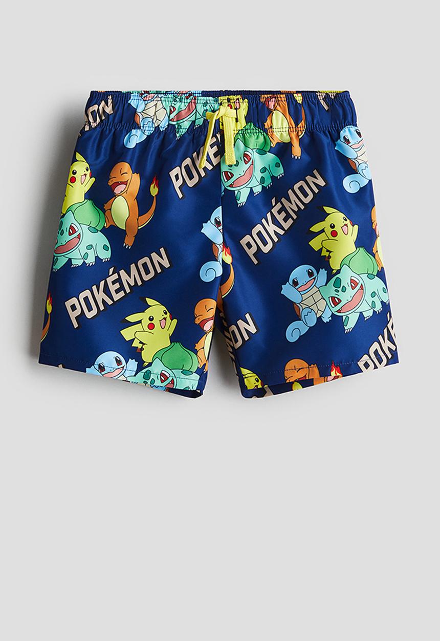 H&M - Printed swim shorts - dark blue pokémon