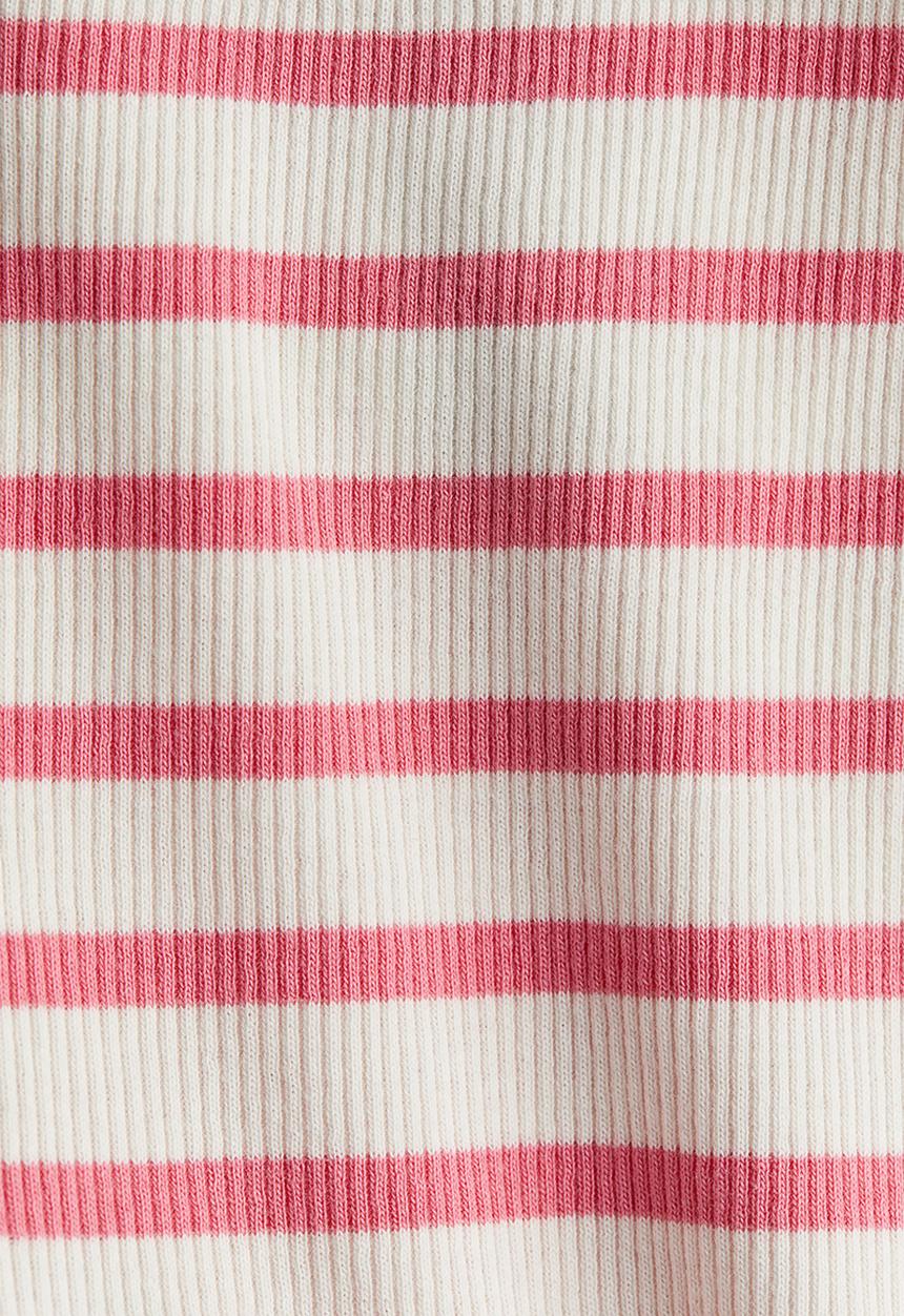 H&M - Ribbed cycling shorts - white & pink striped