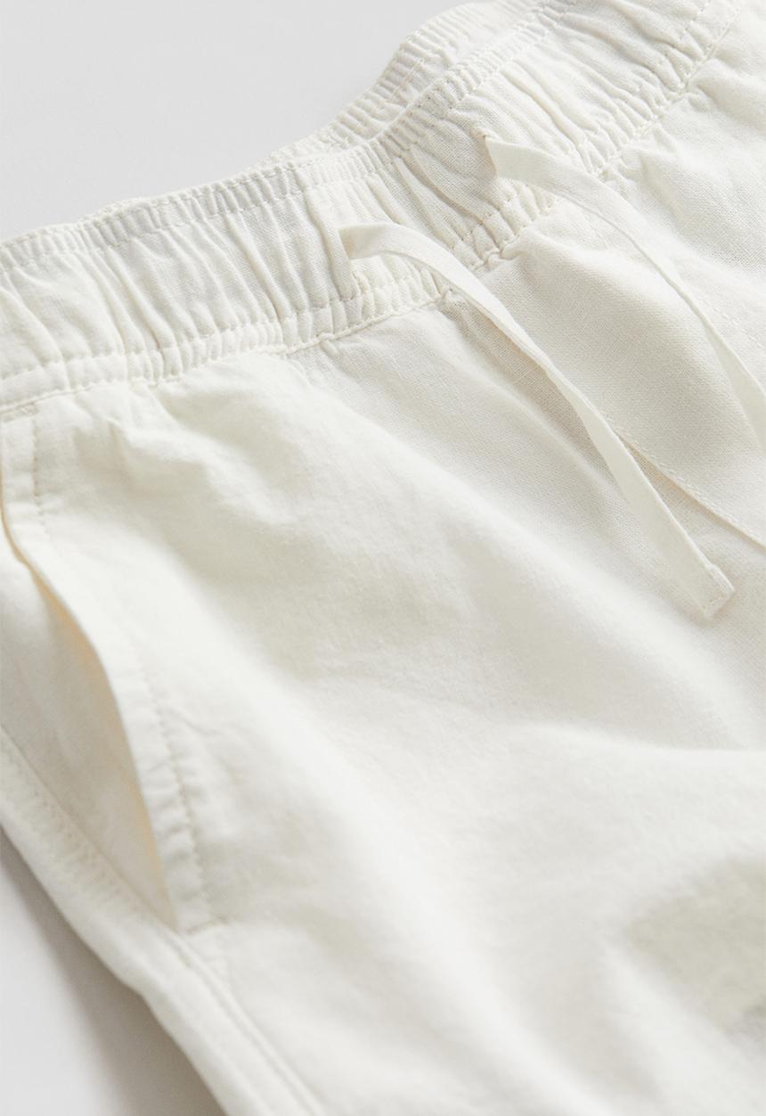 H&M - Linen-blend joggers - white