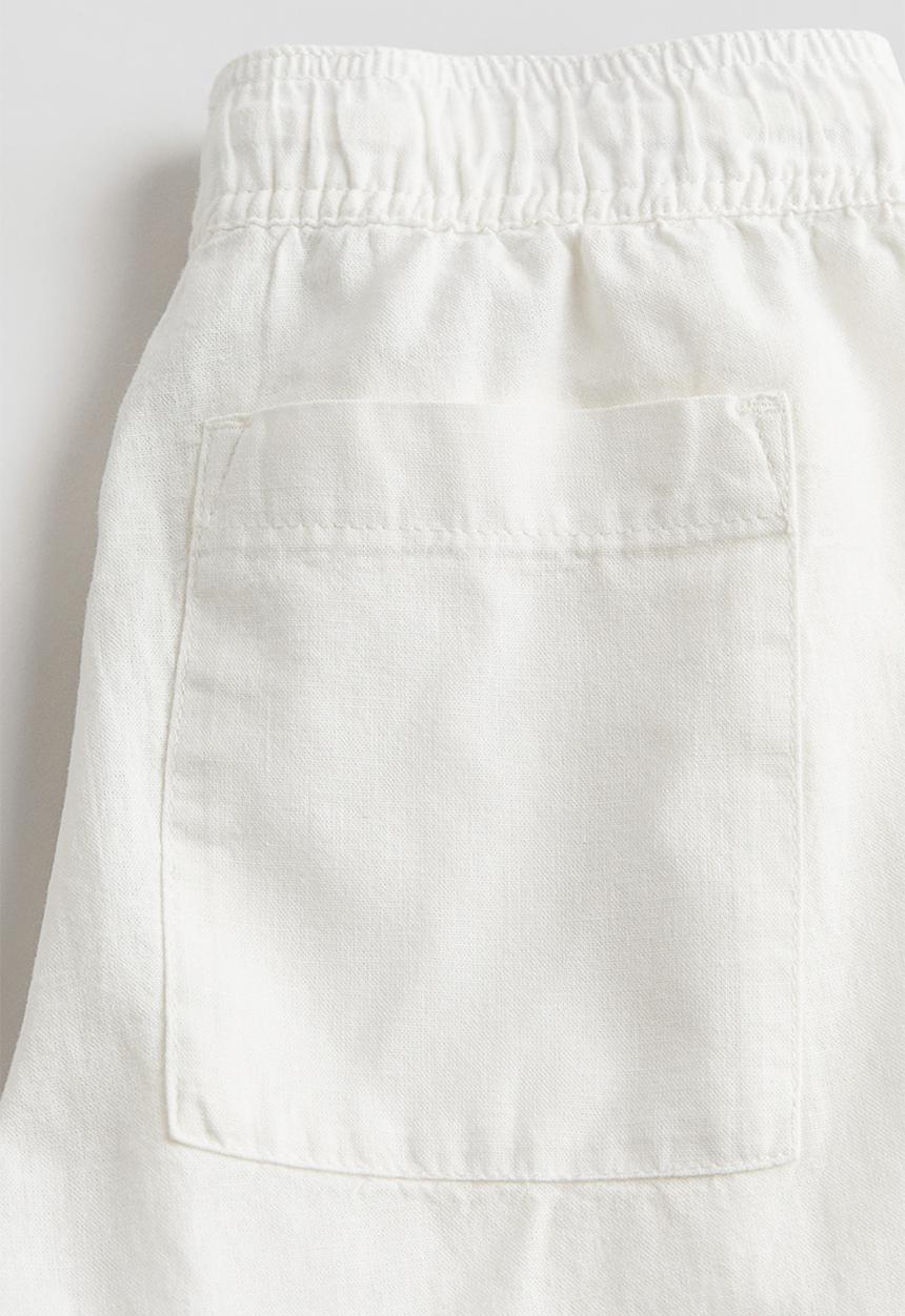 H&M - Linen-blend joggers - white