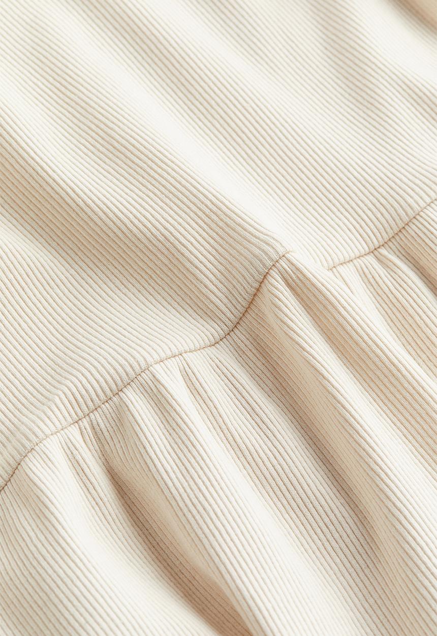 H&M - Ribbed jersey dress - natural white 