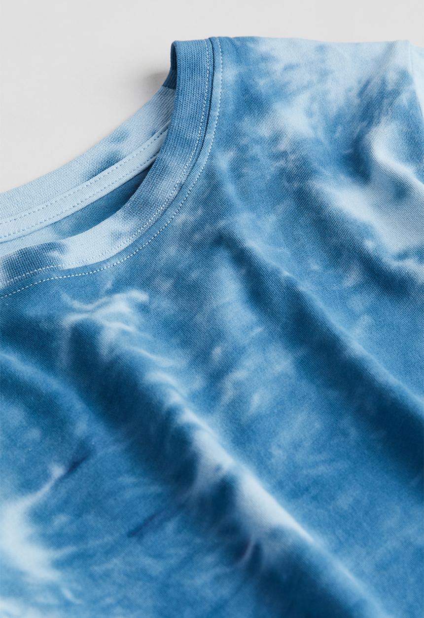 H&M - T-shirt - blue & tie-dye