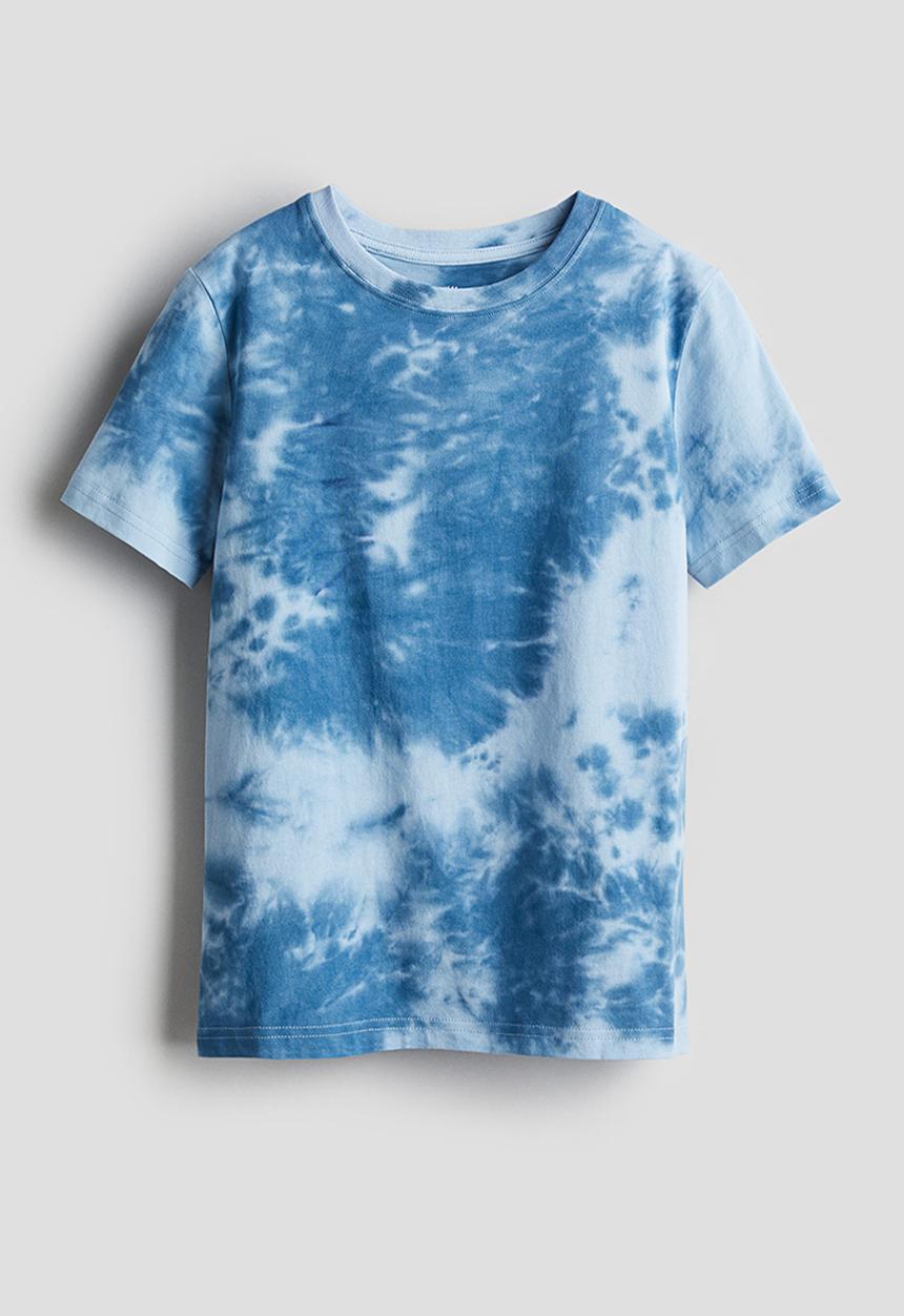 H&M - T-shirt - blue & tie-dye