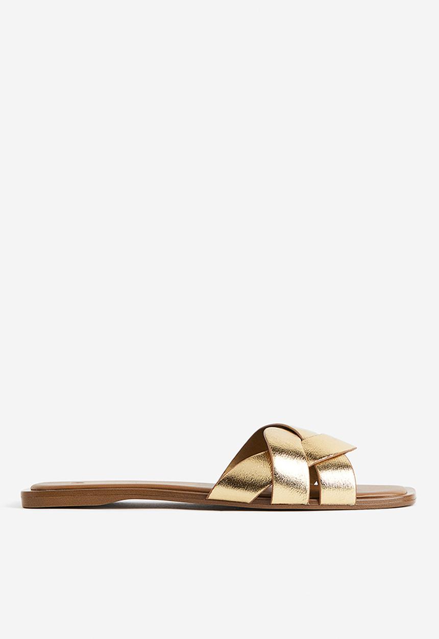 H&M - Braided sandals - gold-coloured