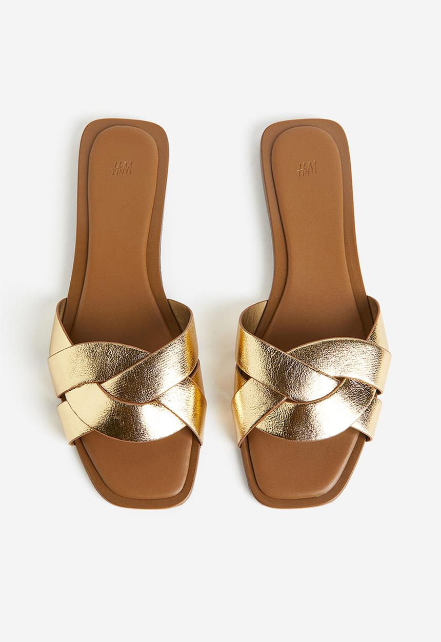 H&M - Braided sandals - gold-coloured