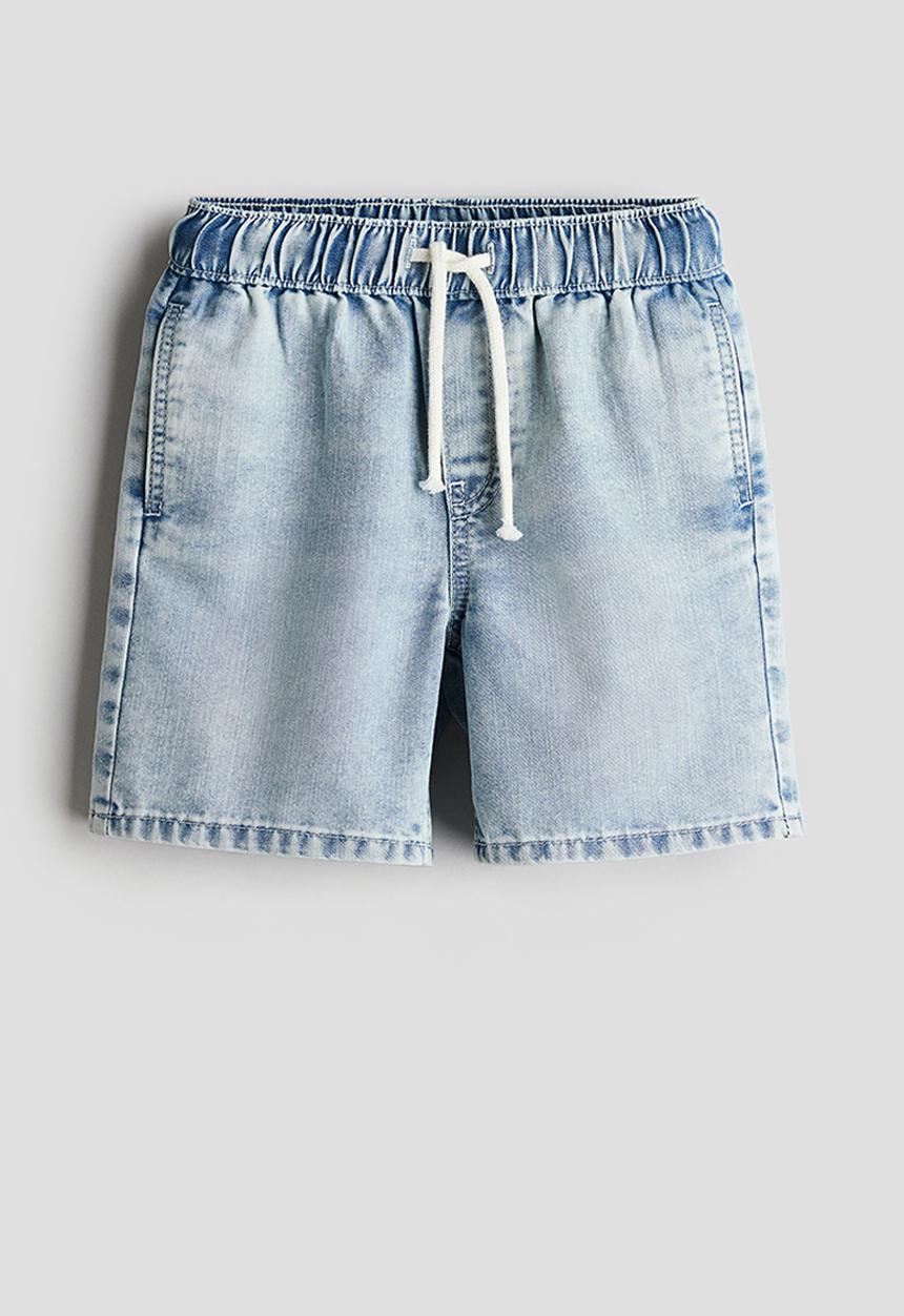 H&M - Pull-on denim shorts - light denim blue 