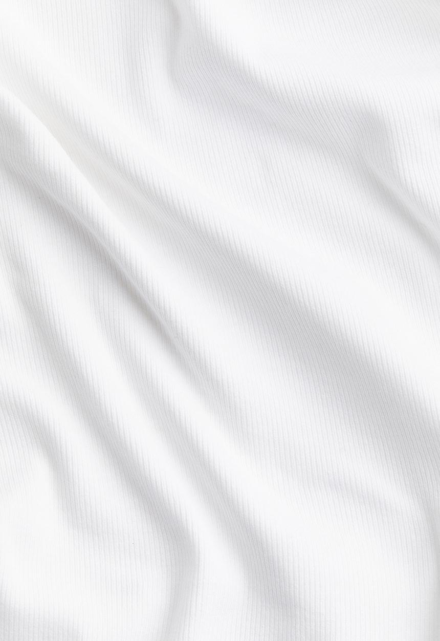 H&M - Mama ribbed top - white