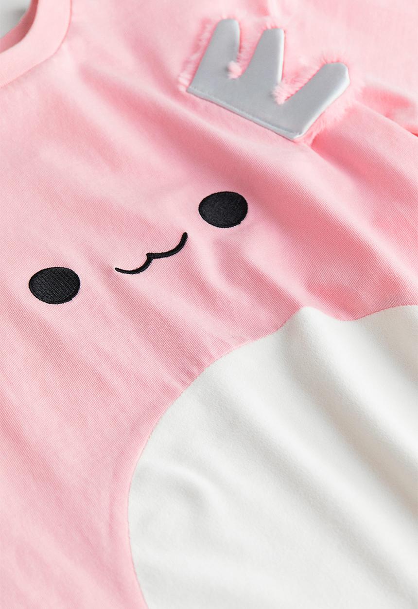 H&M - Appliquéd T-shirt - light pink/squishmallows