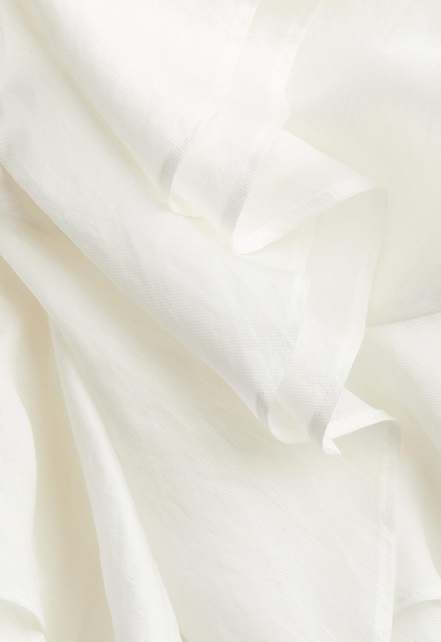 H&M - Flounce-trimmed blouse - white