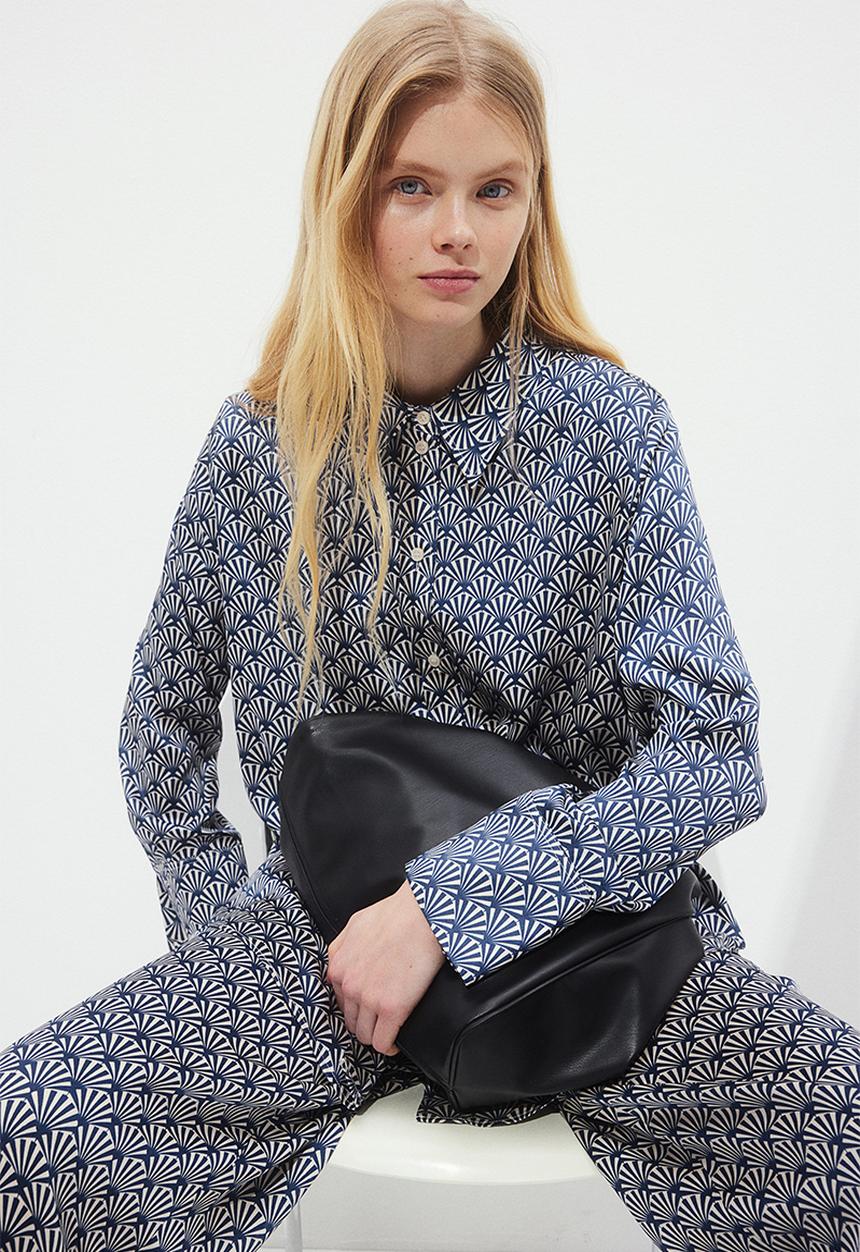 H&M - Shirt - blue patterned