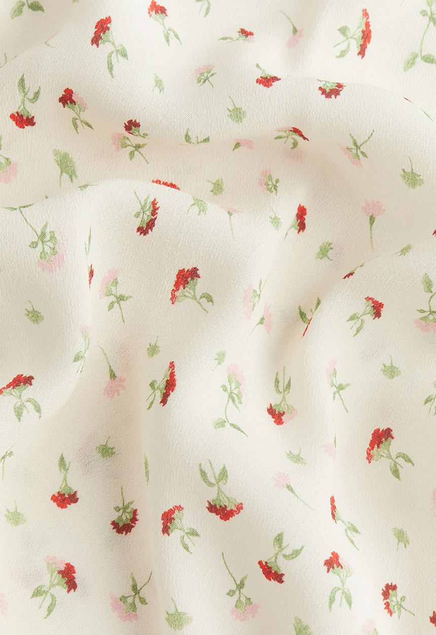 H&M - Knee-length skirt - cream/floral
