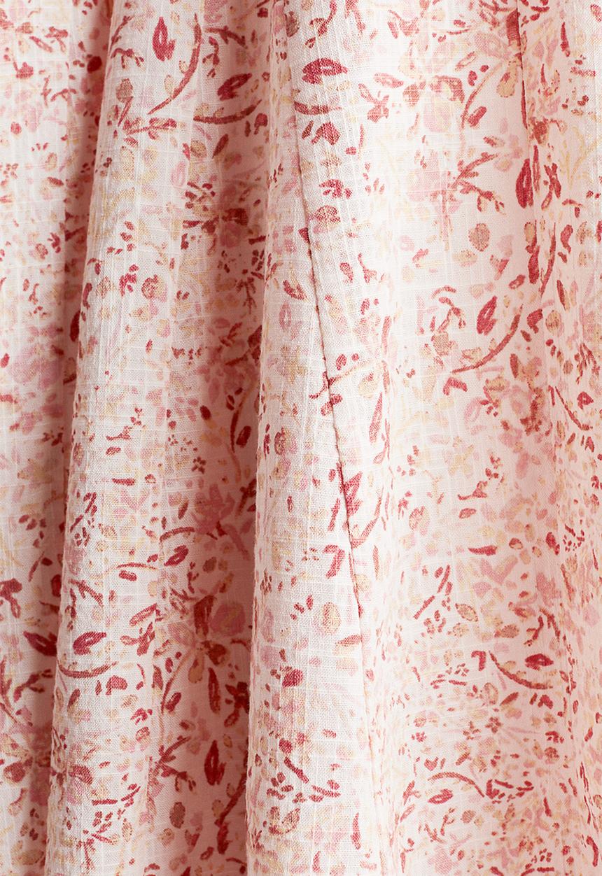 H&M - Flared-skirt dress - light pink patterned