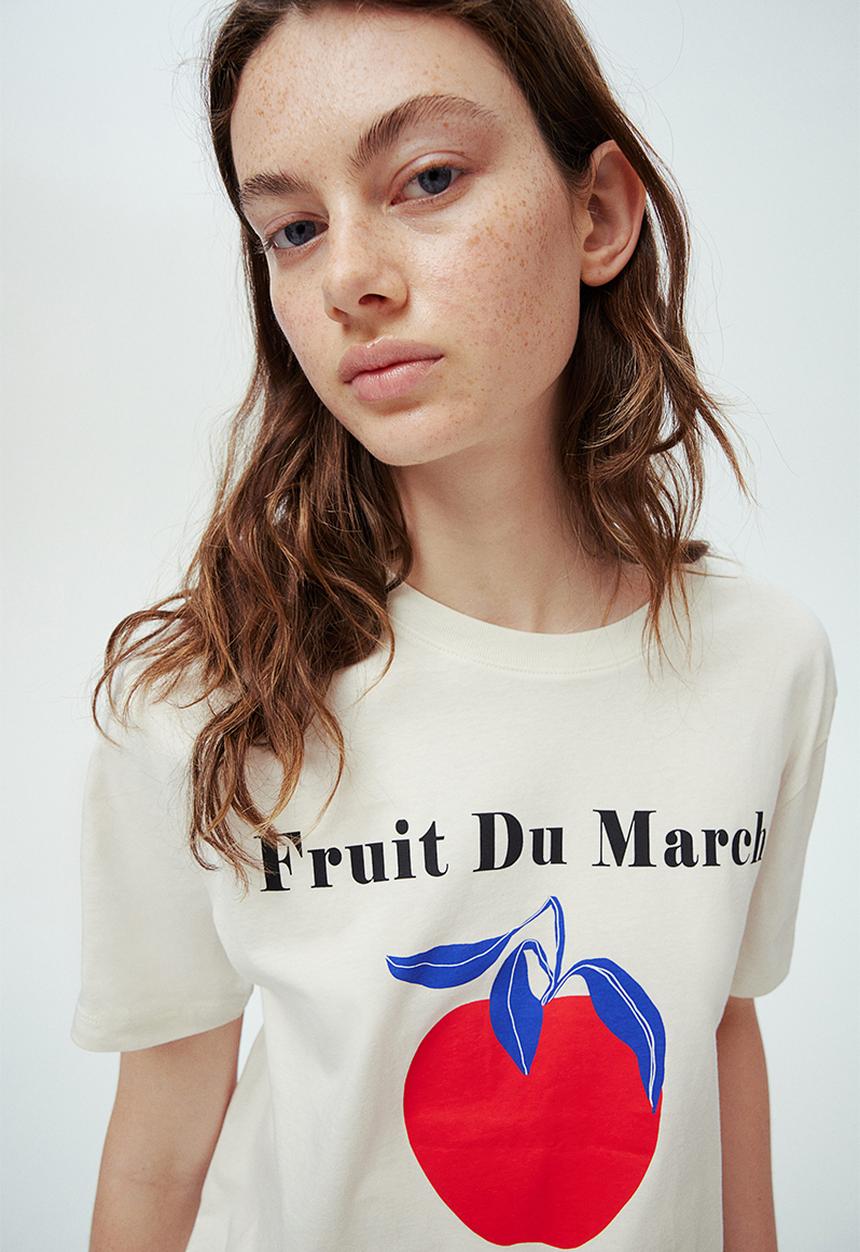H&M - Cotton T-shirt - white fruit du marché