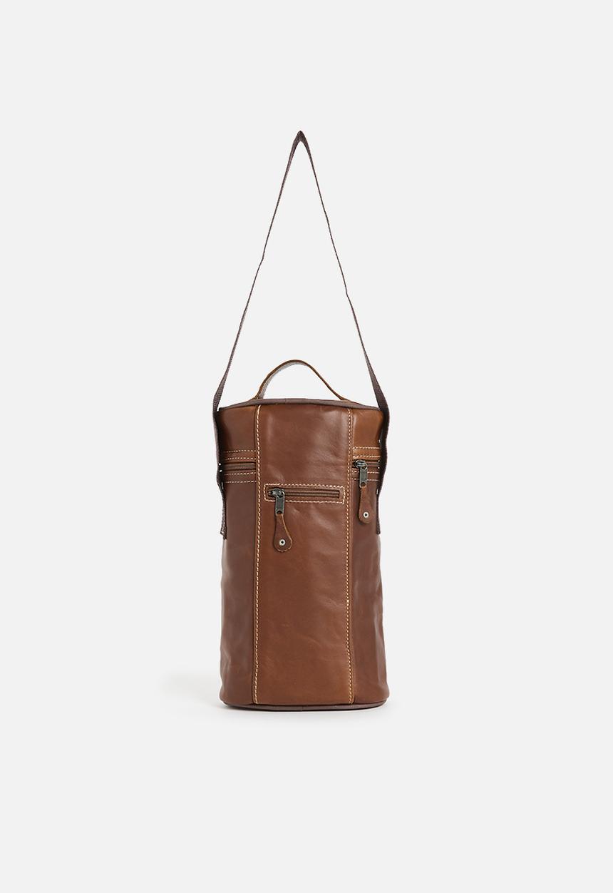 Thandana - Wine Cooler Double Carry Leather - Tobac