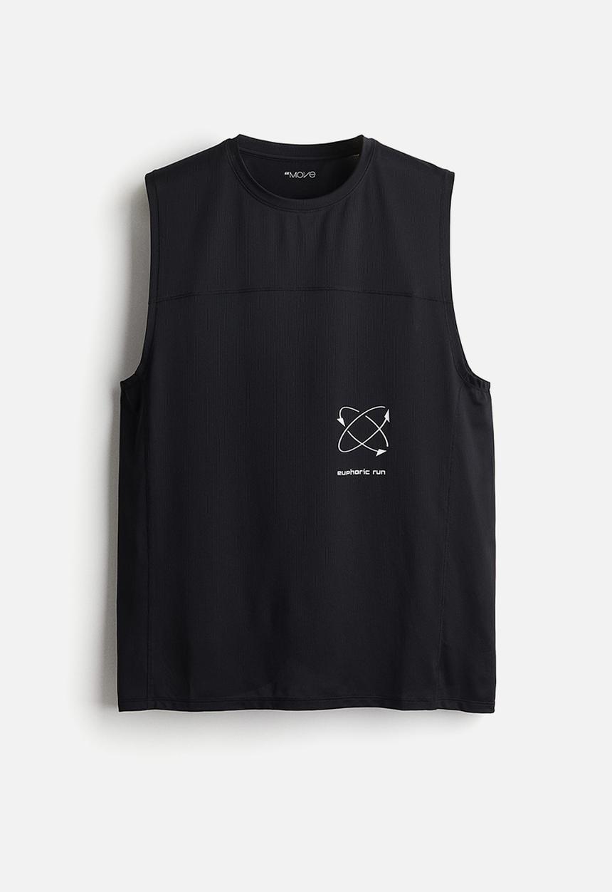 H&M - Drymove™ running vest top - black euphoric run