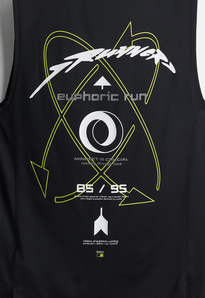 H&M - Drymove™ running vest top - black euphoric run