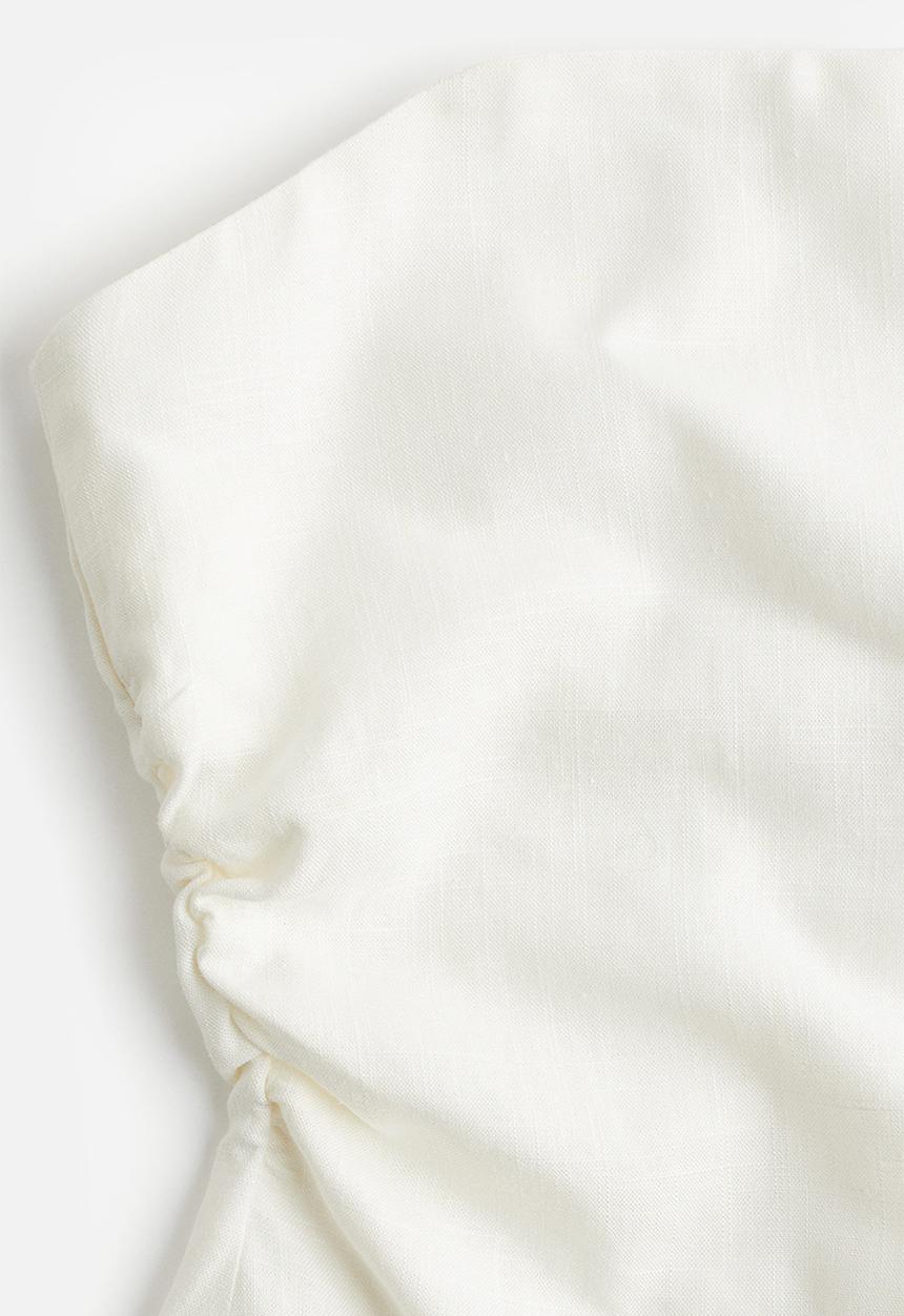 H&M - Gathered corset top - cream