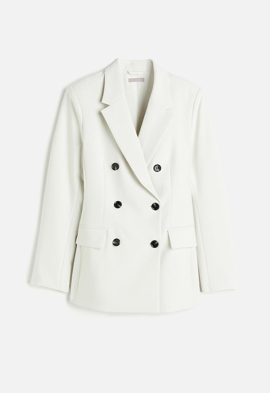 H&M - Double-breasted blazer - cream