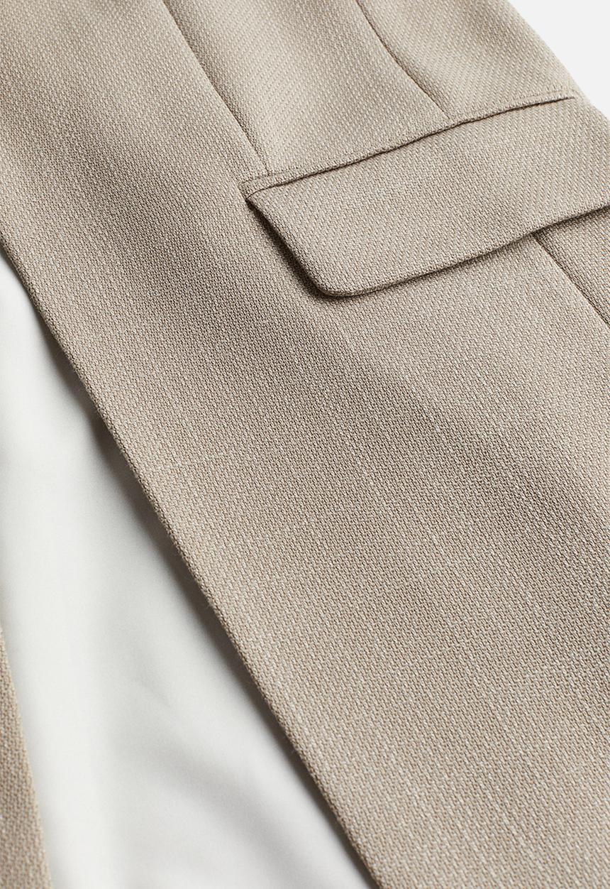 H&M - Gathered-sleeve jacket - beige