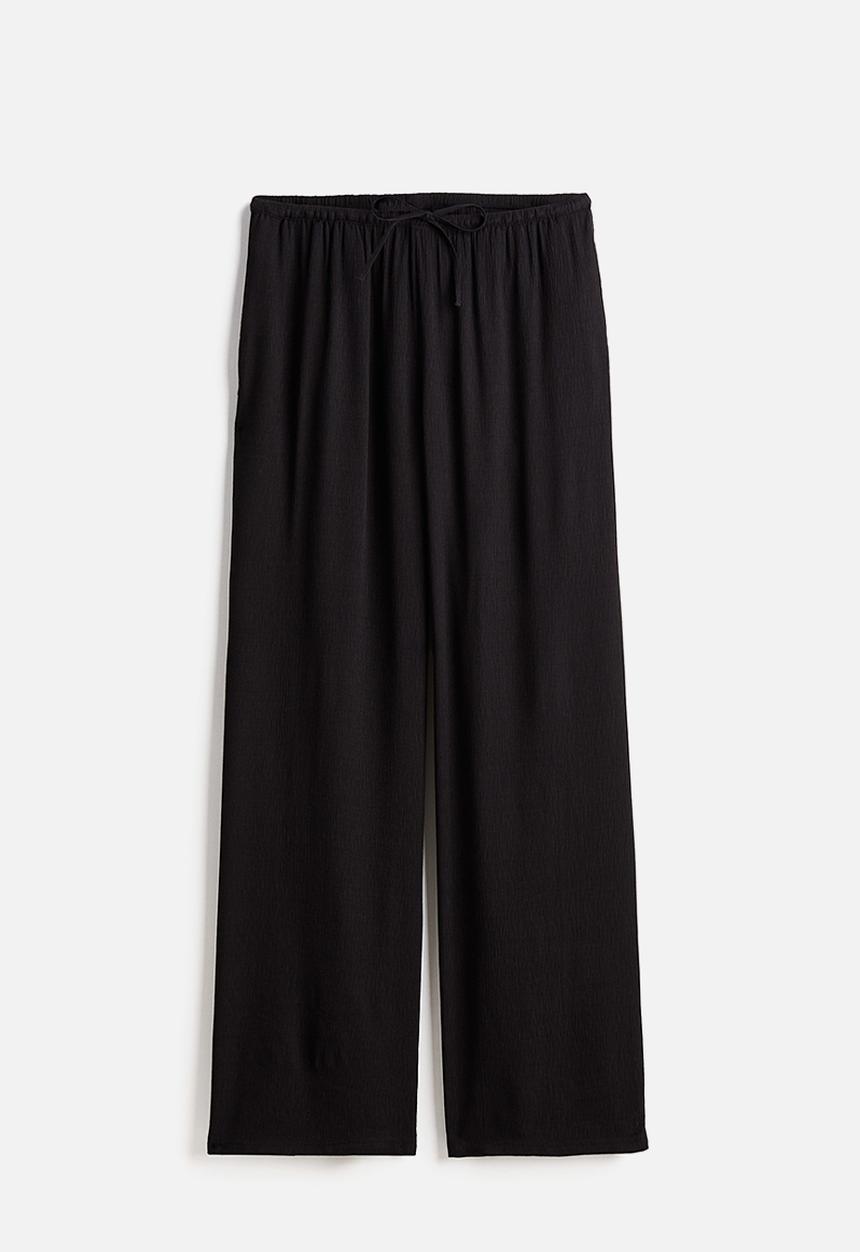 H&M - Crêpe pull-on trousers - black
