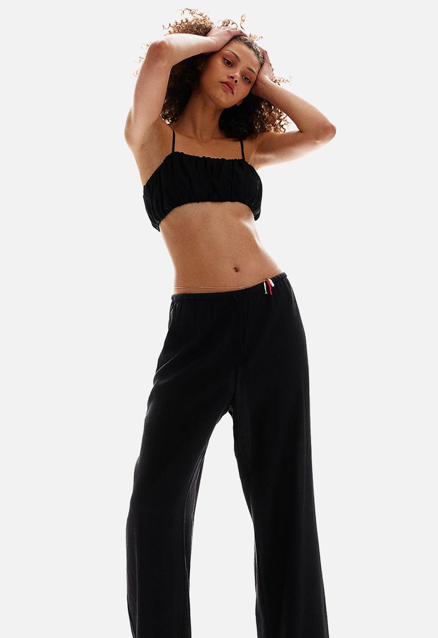 H&M - Crêpe pull-on trousers - black