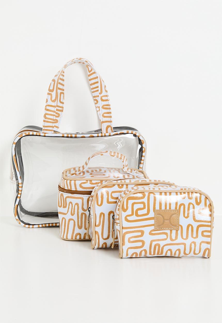 Thandana - Travel MAXI Bag Set Laminated Fabric - Geo Sand