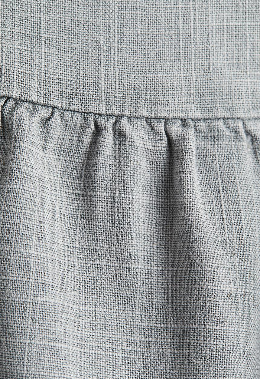 H&M - Linen-blend bustier top - light grey