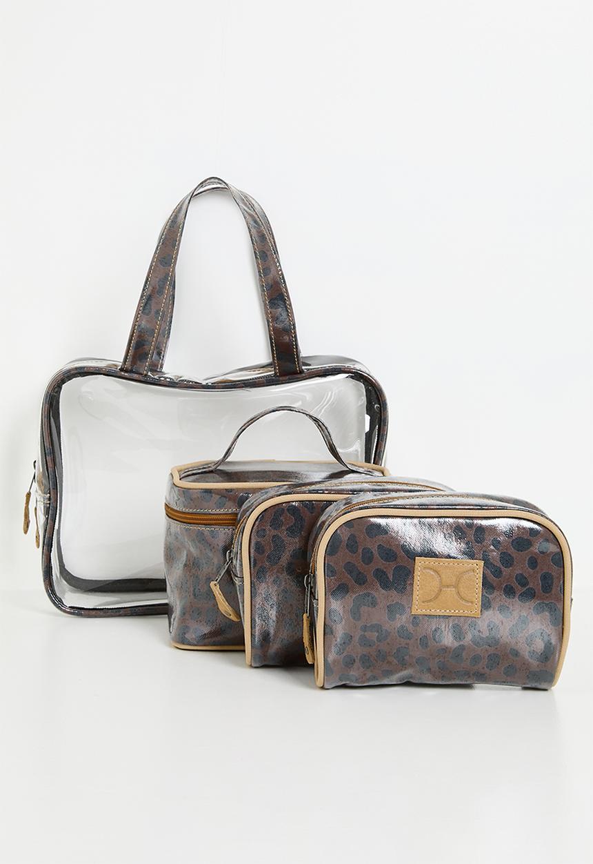 Thandana - Travel MAXI Bag Set Laminated Fabric - Coffee Black