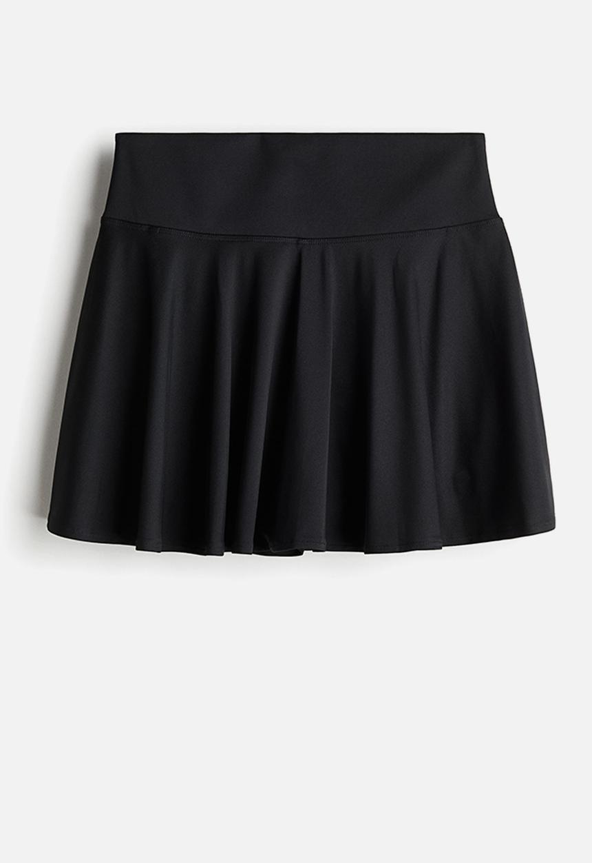 H&M - Drymove™ circle-cut tennis skirt - black