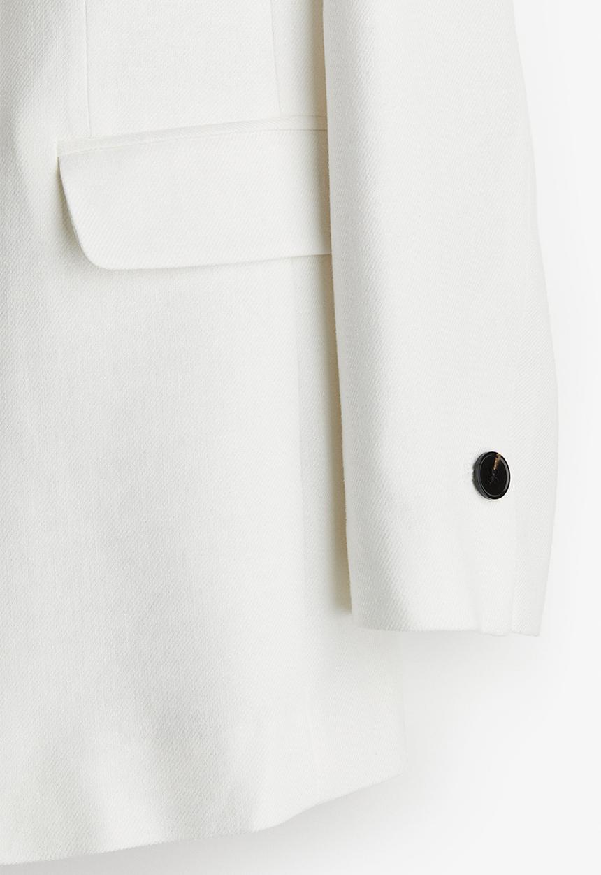 H&M - Linen-blend blazer - white