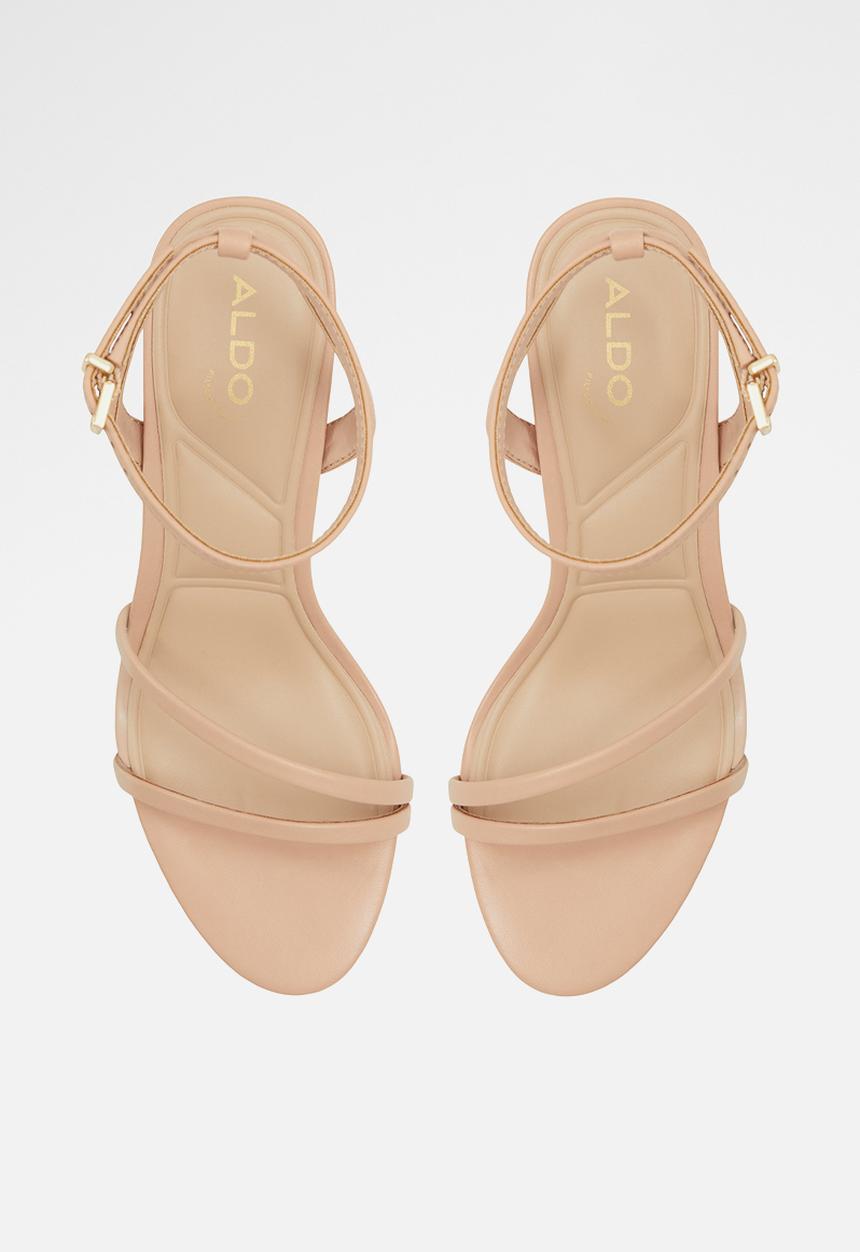 ALDO - Rosalind Ankle Strap Block Heel - Medium Beige
