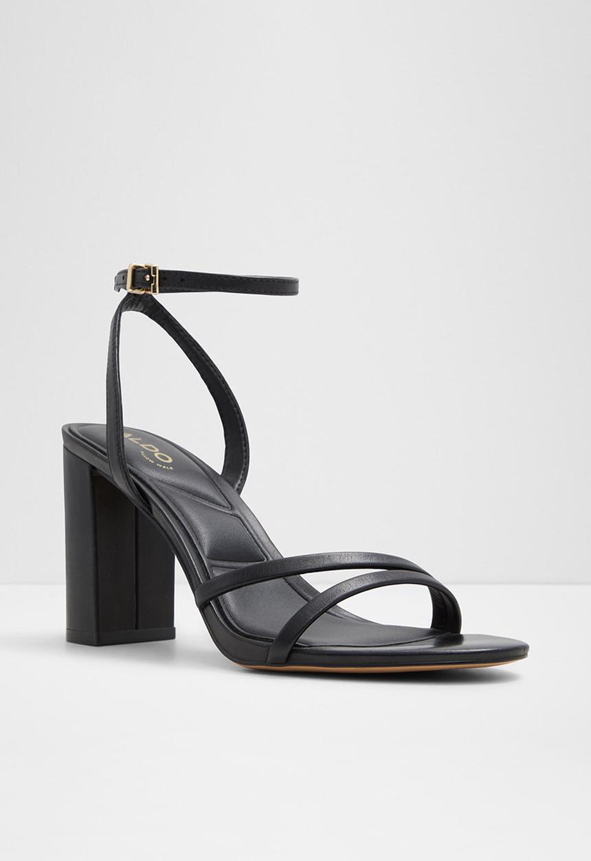 ALDO - Rosalind Ankle Strap Block Heel - Black