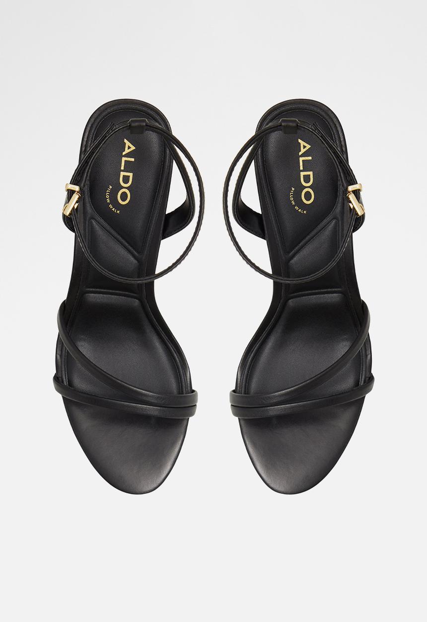 ALDO - Rosalind Ankle Strap Block Heel - Black