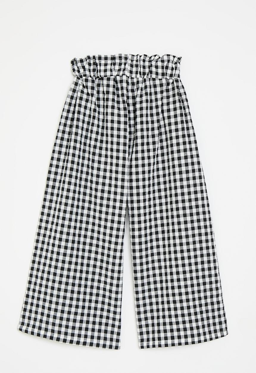 Pop Candy - Gingham pants-black & white