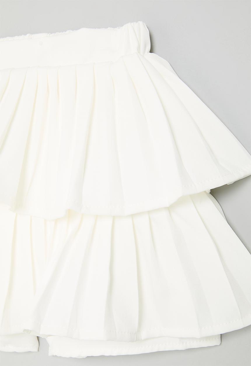 Pop Candy - Tiered skort - white