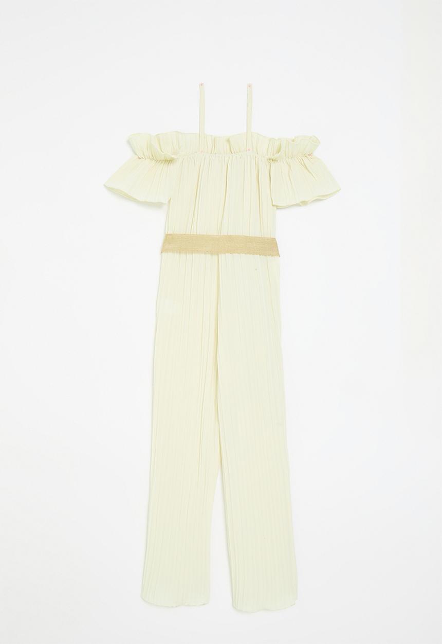 Pop Candy - Off the shoulder jumpsuit - cream