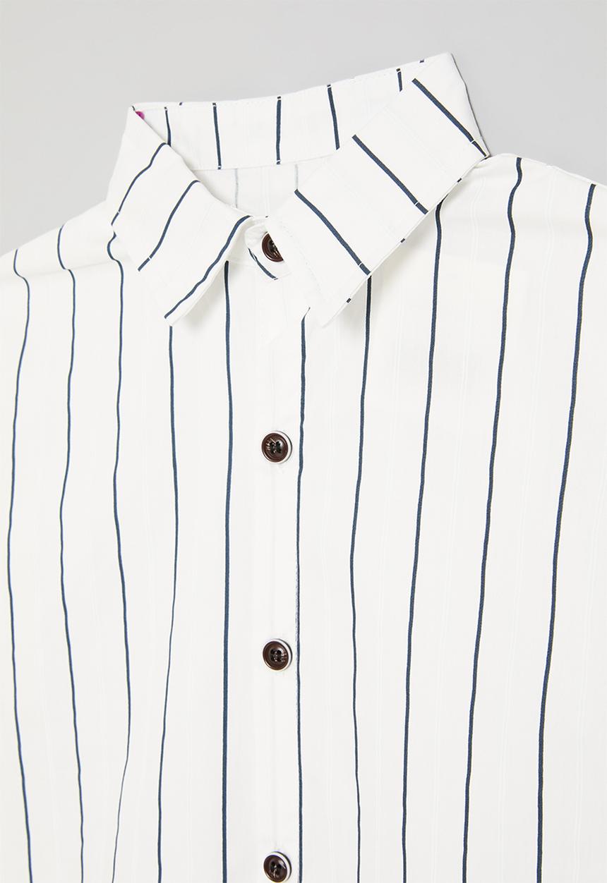 Pop Candy - Striped shirt - grey & white