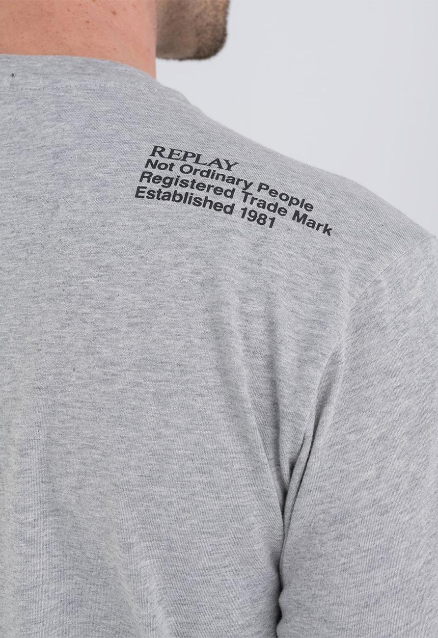 Replay - T-shirt regular - light grey melange