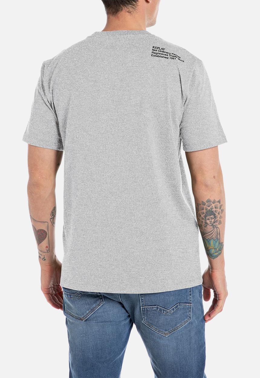 Replay - T-shirt regular - light grey melange
